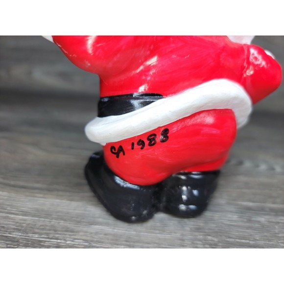 Vintage Dancing Santa Mr. & Mrs. Claus 7" Ceramic Mold Hand Painted 1988 Gare - Picture 4 of 11